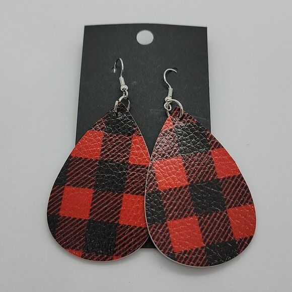 🎈5/$10🎈 EARRINGS..Buffalo Check..  - Picture 1 of 1